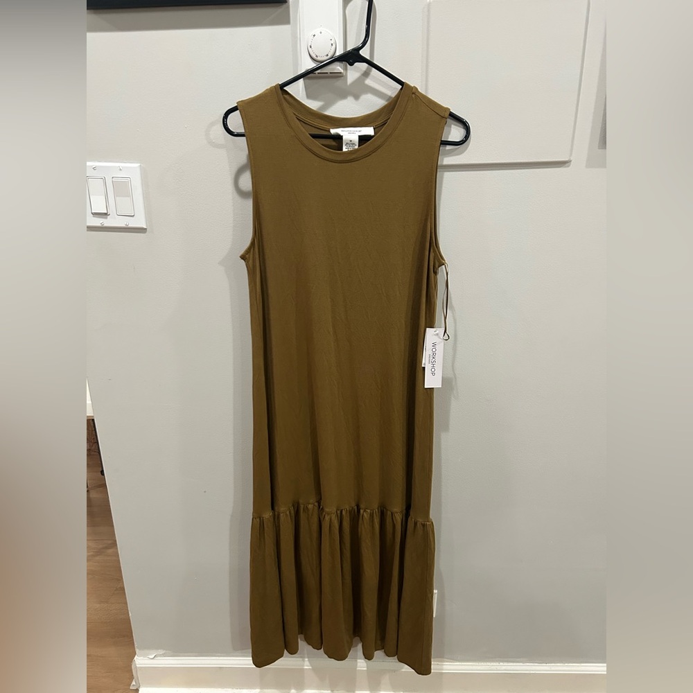 New Women’s Workshop Dresses Tiered Ruffle Maxi Dress Bronze Size Medium